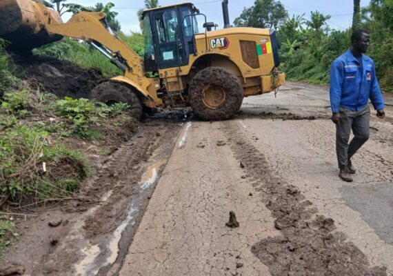 Travaux d&rsquo;entretien en régie de sections de la N°5 : les équipes du MINTP poursuivent les interventions
